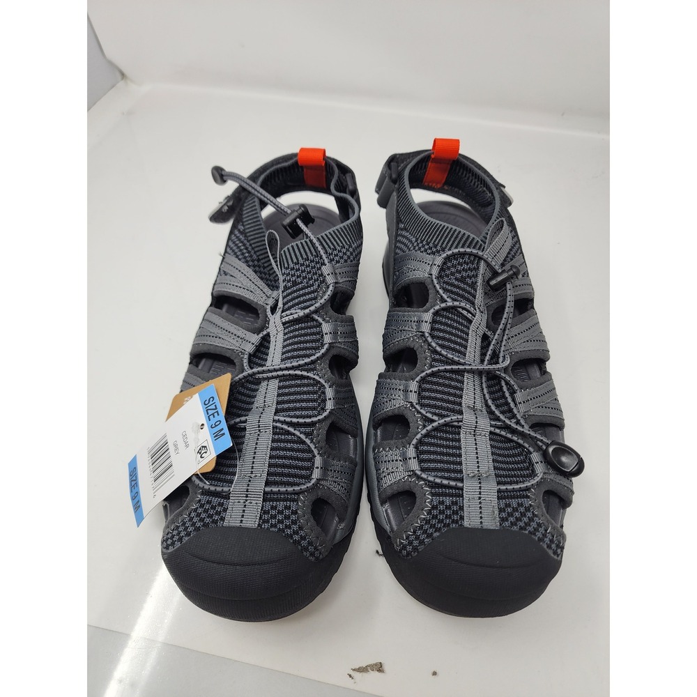 Eddie Bauer Mens Cedar Hiking Sandals Grey Knit Athletic Size 9
